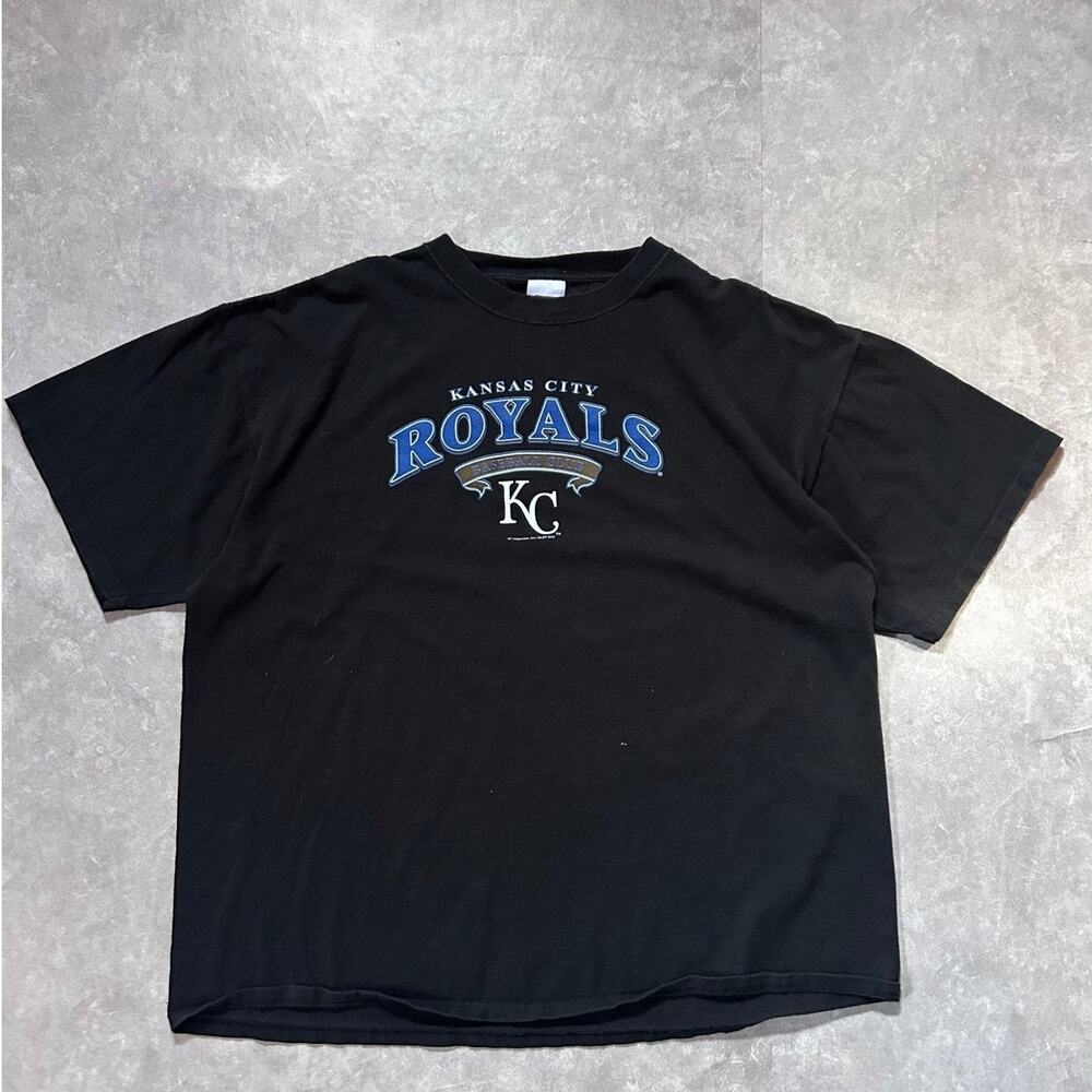 2000s Vintage Kansas City Royals Black T Shirt -XXL